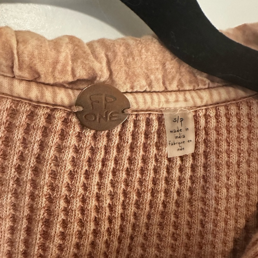 Free People One Scout button up waffle knit shirt - Picture 4 of 5
